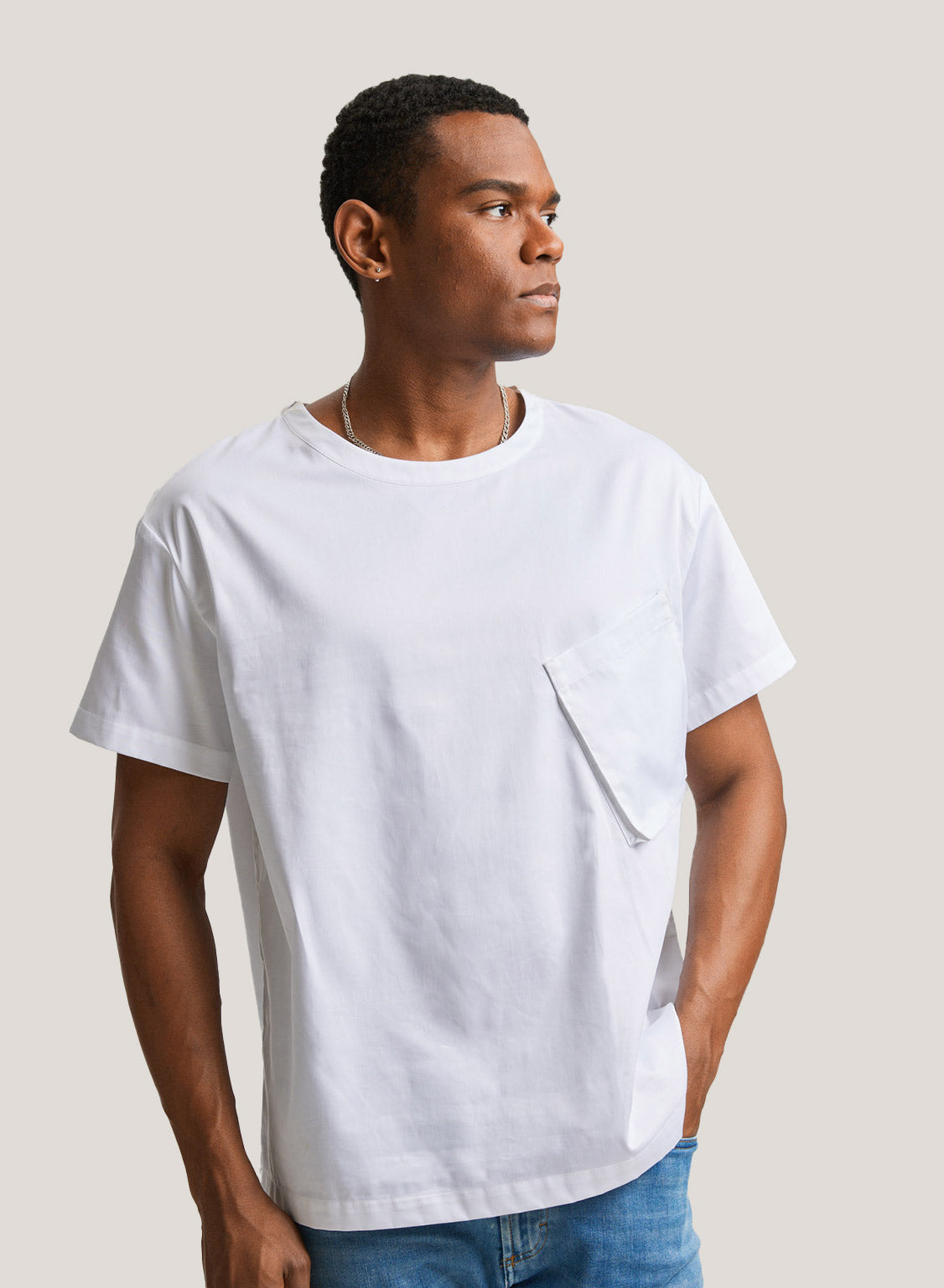 100% Cotton T-Shirt With Patch Pocket
