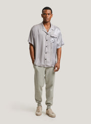 Silk Patchwork Short Sleeve Shirt