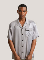 Silk Patchwork Short Sleeve Shirt