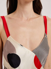 Casual Polka Dot Silk Dress