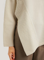 Asymmetrical Slit Pure Wool Sweater