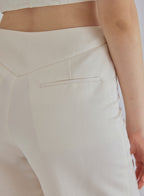 White Quartz Silk Blend Shorts