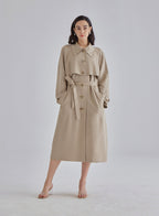 Rich Hazel Silk Blend Coat
