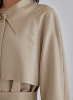 Rich Hazel Silk Blend Coat