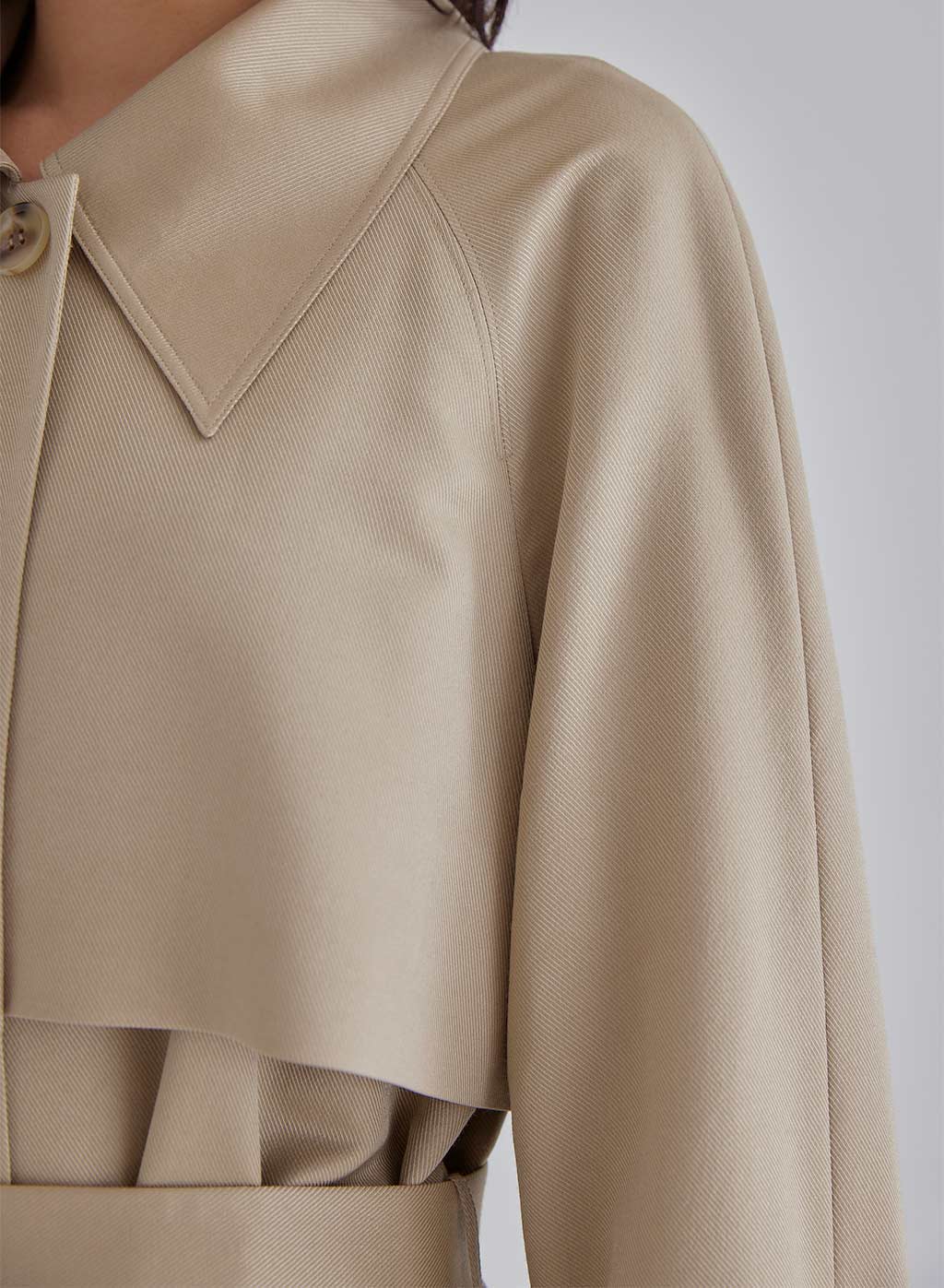 Rich Hazel Silk Blend Coat