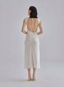 Classy Pearl Midi Silk Dress