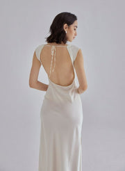 Classy Pearl Midi Silk Dress