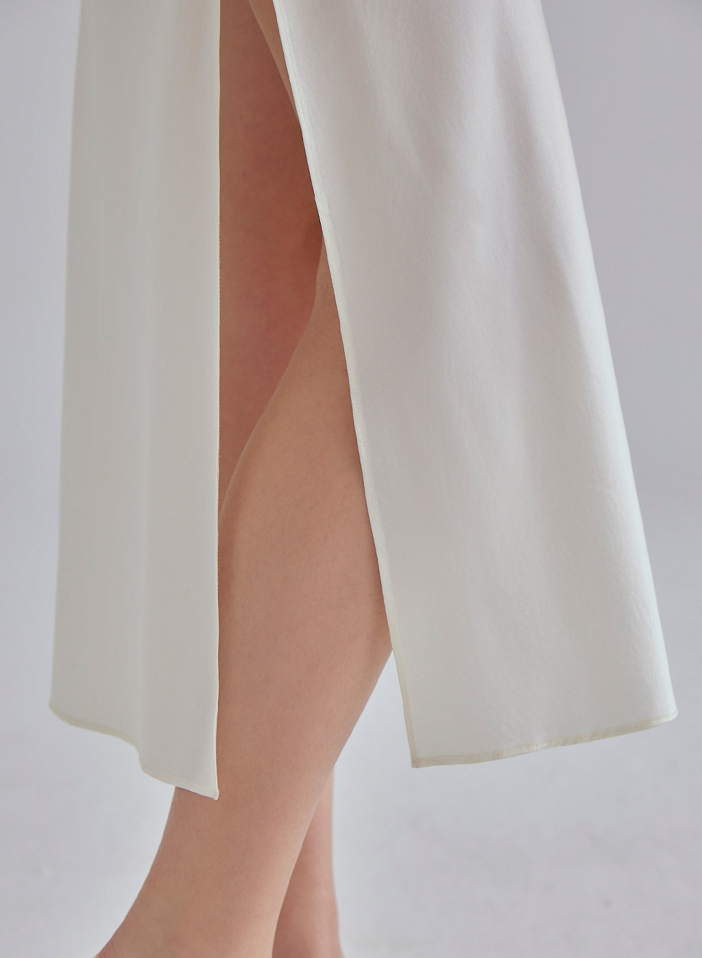 Classy Pearl Midi Silk Dress