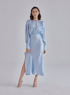 Lavender Fields Maxi Silk Dress