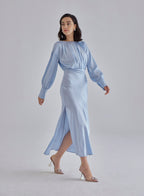 Lavender Fields Maxi Silk Dress