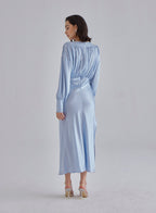 Lavender Fields Maxi Silk Dress