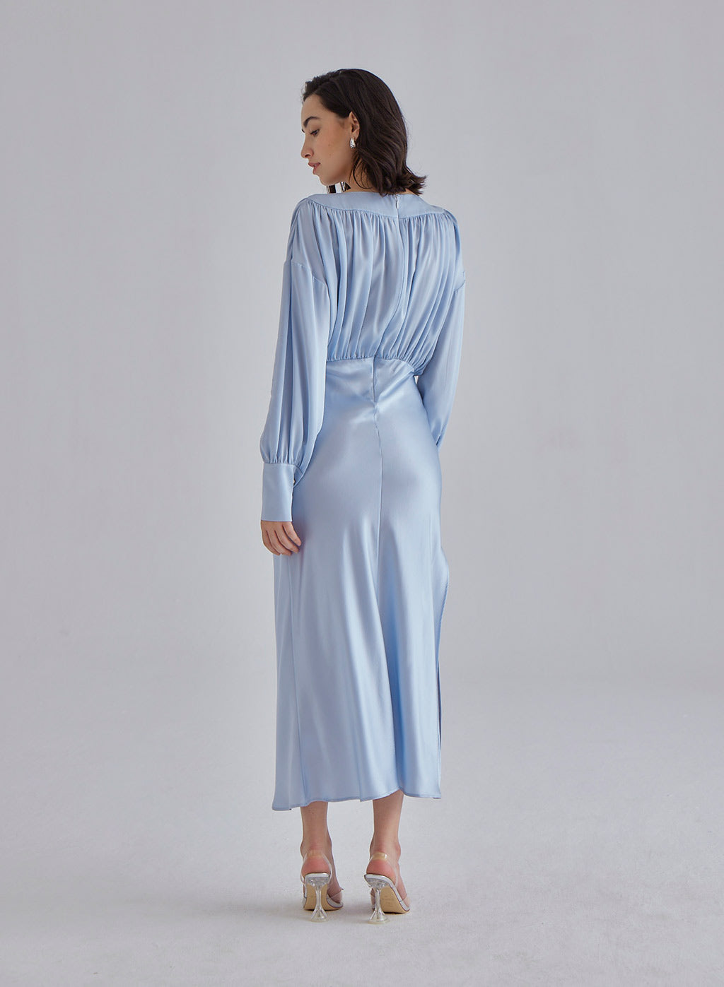 Lavender Fields Maxi Silk Dress