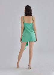 Aqua Scene Silk Dress