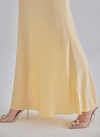 Gold Confetti Halterneck Midi Silk Dress