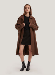 Oversized Wool-Blend Shirt Coat – Nap Loungewear Outerwear