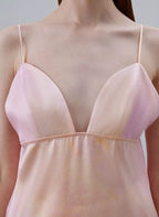 Open Back Silk Mini Slip Dress