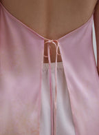 Open Back Silk Mini Slip Dress