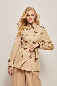 Classic Hepburn Style Trench Coat