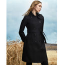 British Style Waisted Knee-length Coat