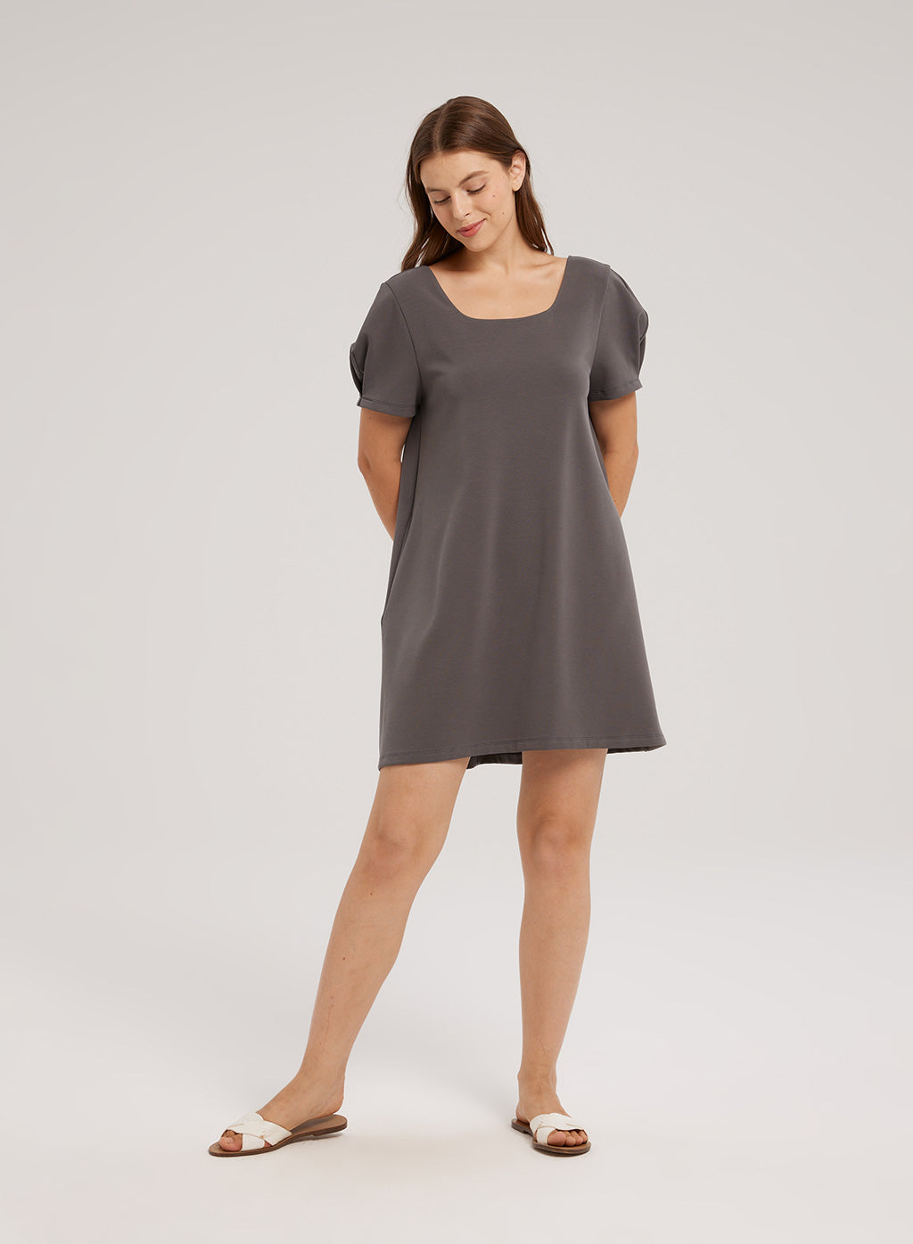 Puff Sleeve Mini Dress