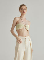 Melon Peach Silk Bandeau
