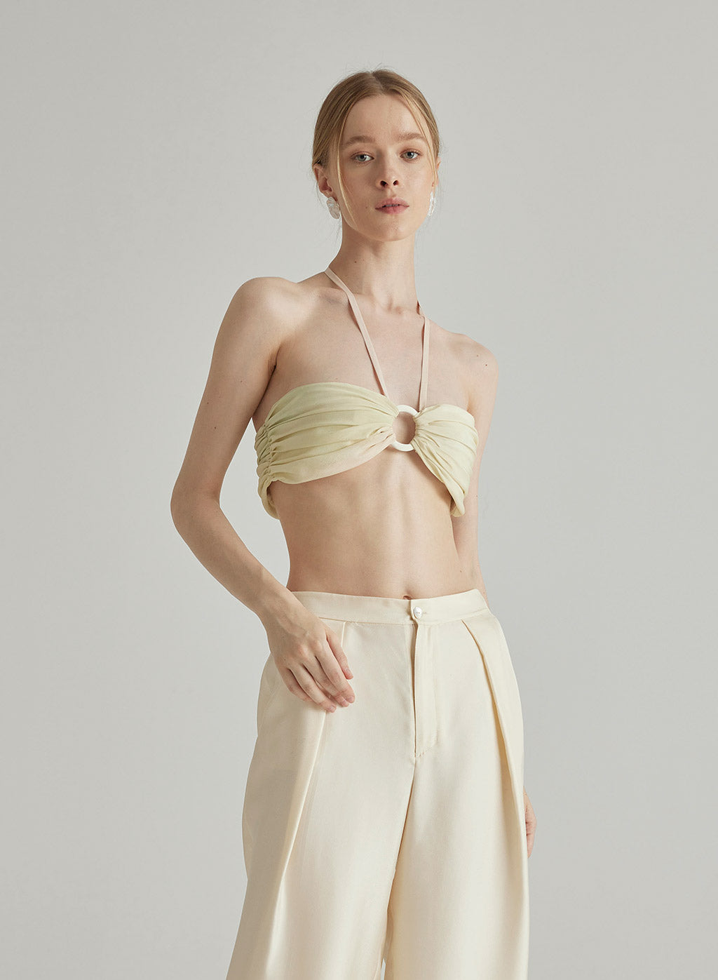 Melon Peach Silk Bandeau