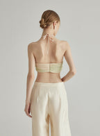 Melon Peach Silk Bandeau