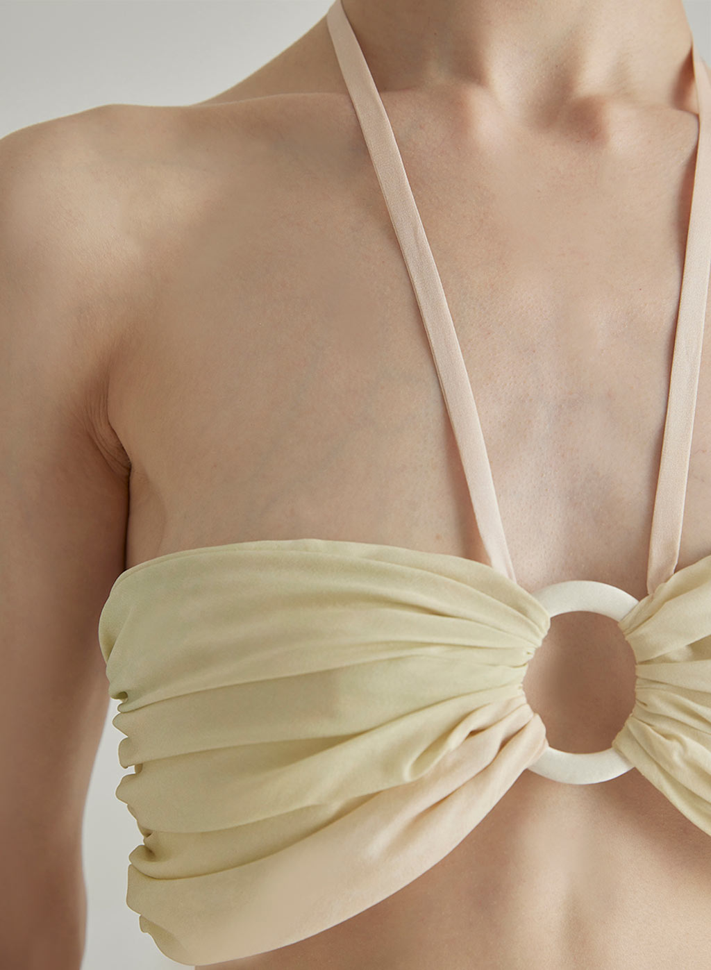 Melon Peach Silk Bandeau
