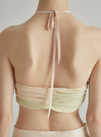 Melon Peach Silk Bandeau
