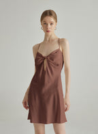 Low Back V-Neck Silk Mini Slip