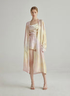 Soft Gradient Nightgown Silk Robe