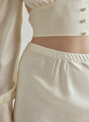 A-Line Mini Silk Skirt