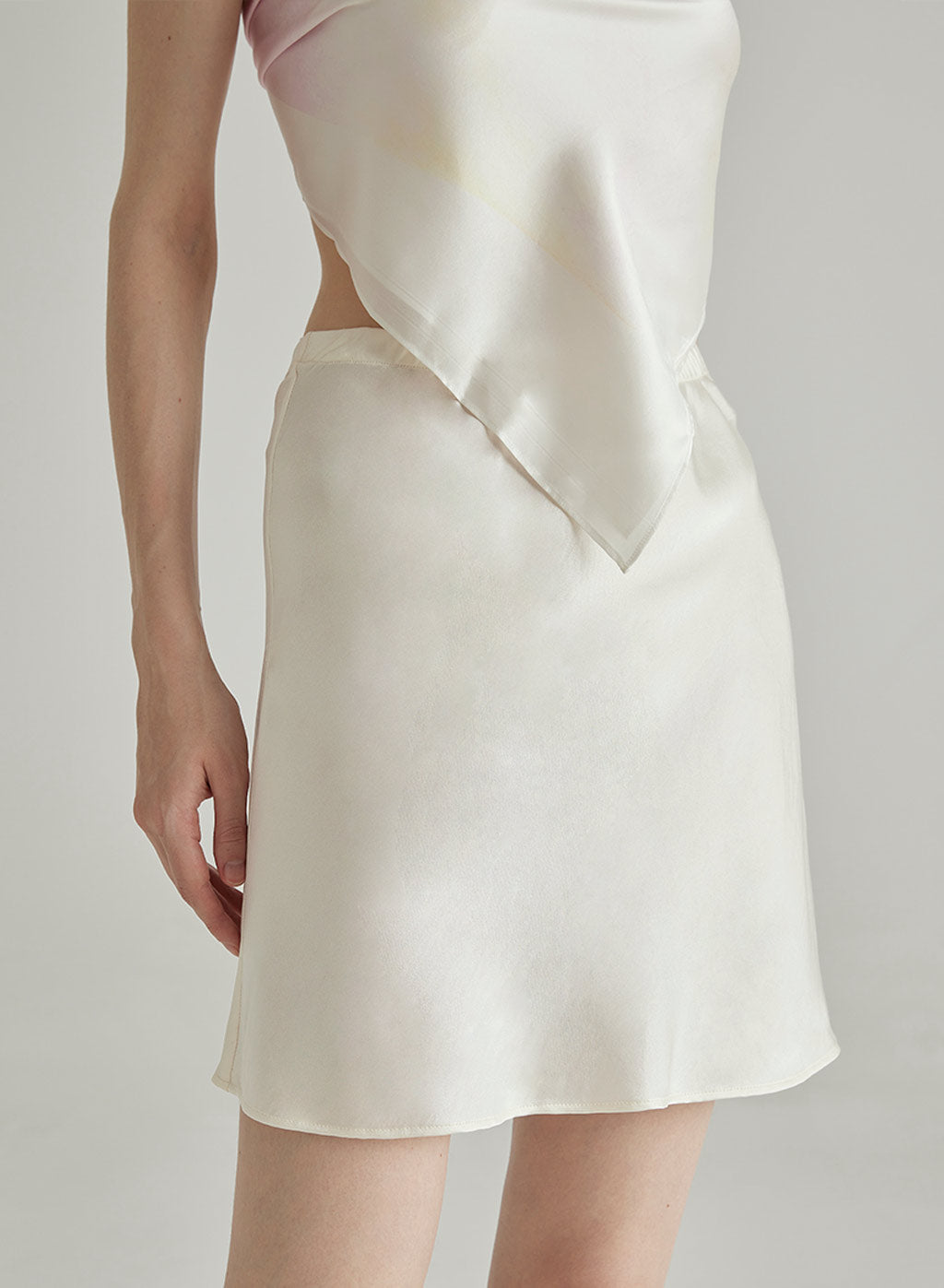 A-Line Mini Silk Skirt