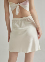 A-Line Mini Silk Skirt