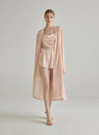 Soft Gradient Nightgown Silk Robe
