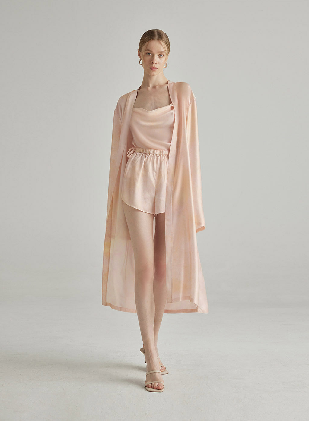 Soft Gradient Nightgown Silk Robe