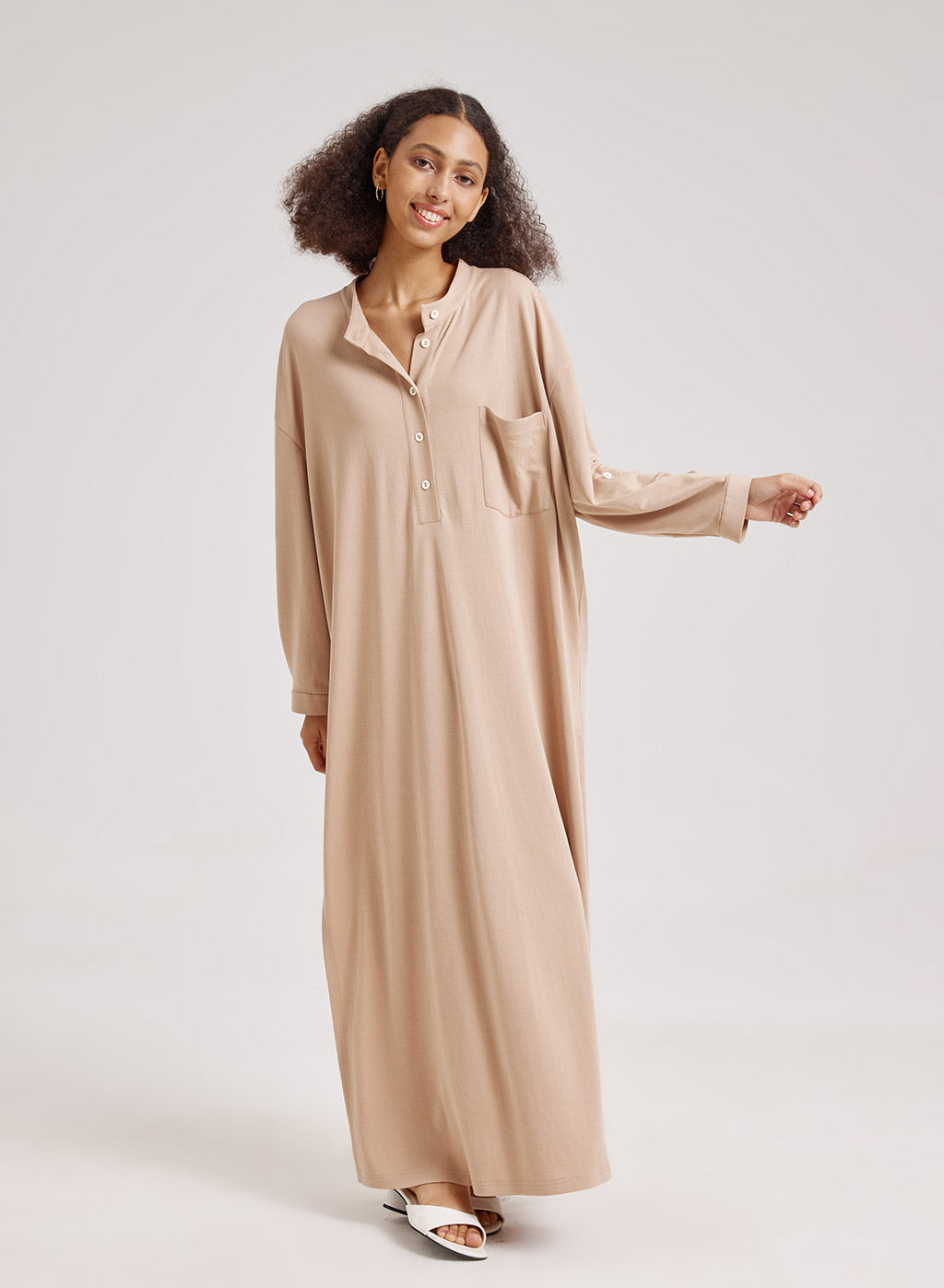 Collared Split Side Maxi Dress