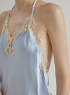 Baby Blue One-Piece Silk Nightgown
