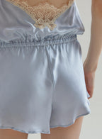 Baby Blue One-Piece Silk Nightgown