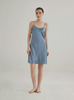 Scoop Neck Silk Slip Dress