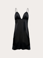 Open Back Silk Mini Slip Dress