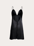 Open Back Silk Mini Slip Dress