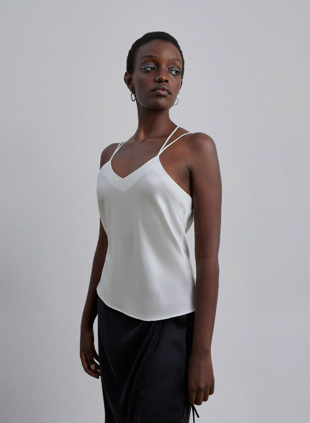 V-neck Double Strap Silk Camisole