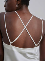 V-neck Double Strap Silk Camisole