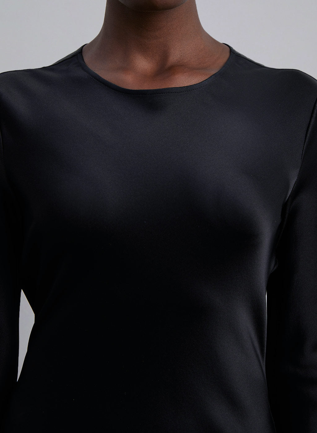 Silk Long Sleeve Backless Mini Dress