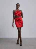 One Shoulder Silk Camisole Top