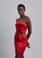 One Shoulder Silk Camisole Top