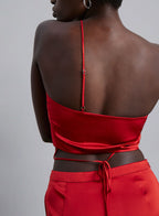 One Shoulder Silk Camisole Top