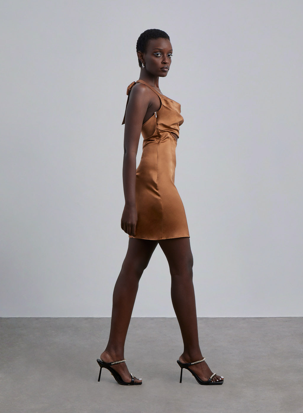 Silk Cut Out Mini Dress