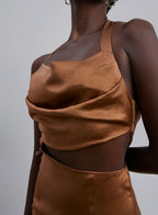 Silk Cut Out Mini Dress